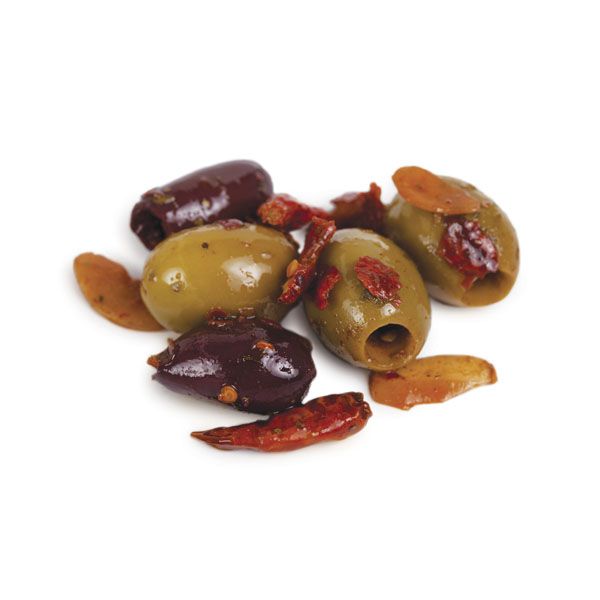 D0578 - Crushed Chili Marinated Greek Olive Mix, Pitted (Kit)