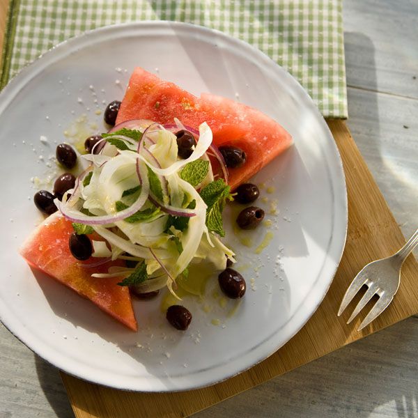 Watermelon, Fennel & Niçoise Olive Salad