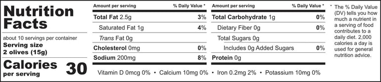 Nutrition Label