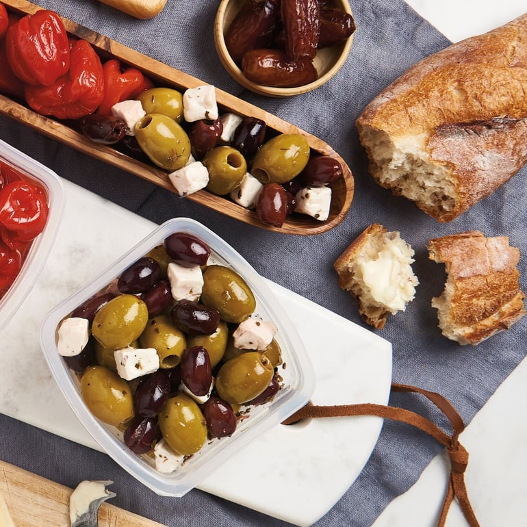 Marinated Olives and Feta Cheese - The Domestic Dietitian