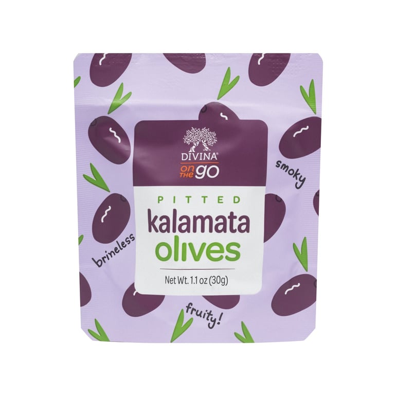 On the Go Pitted Kalamata Olives (Display Trays - 6/10/1.1 oz
