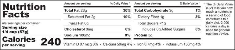 Nutrition Label